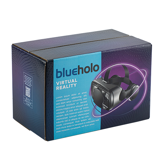 Purple and blue box.