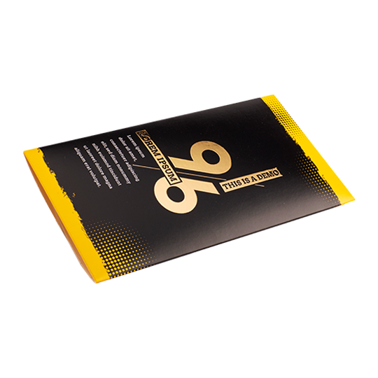 Flat folder with gold special finishes.